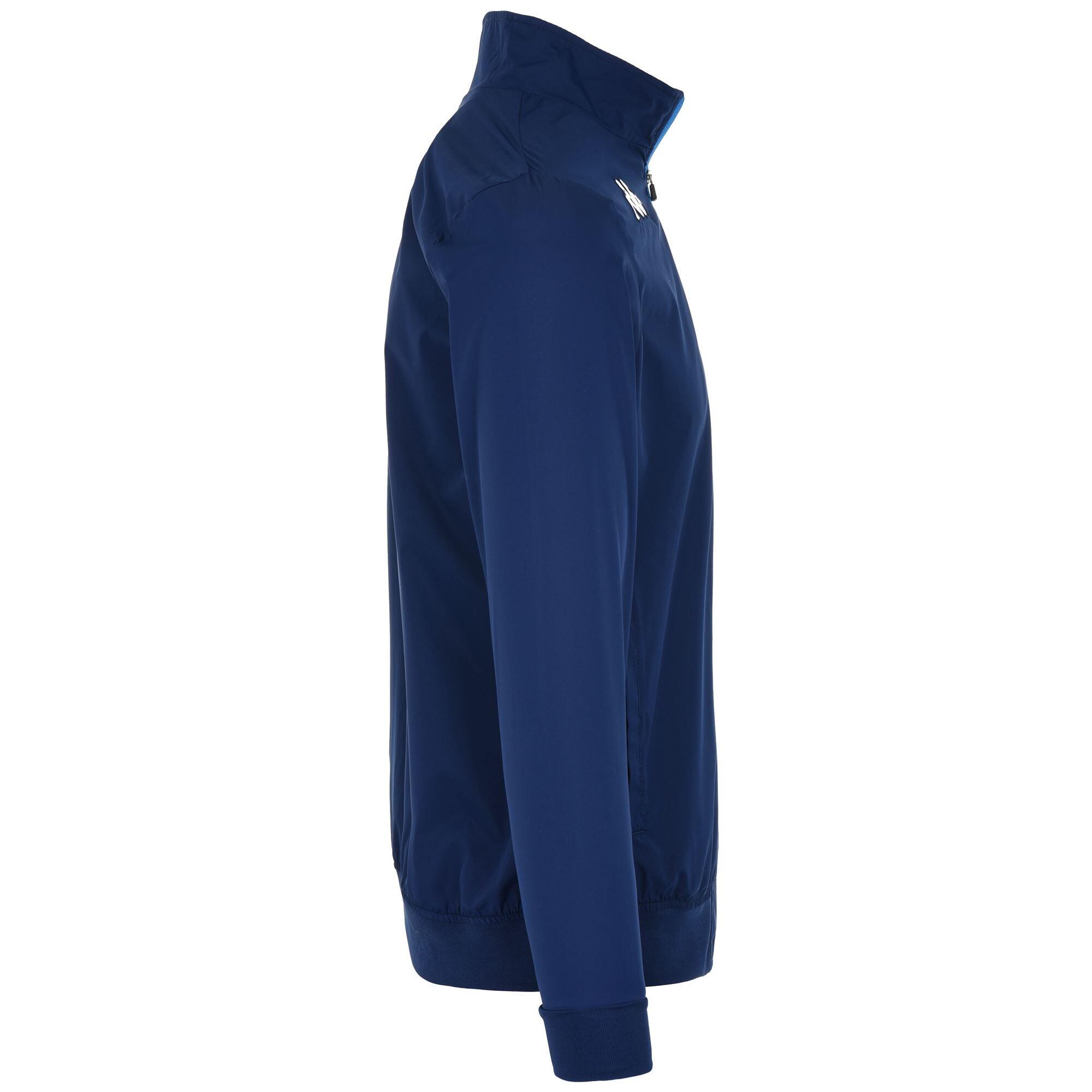 Felpa con zip da uomo in poliestere blu da calcio 2/5