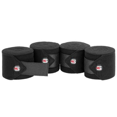 Fleece bandages voor paarden start glitter set van 4 zwart/donkerblauw/roze