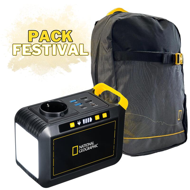 Pack festival Bateria portátil National Geographic + Mochila