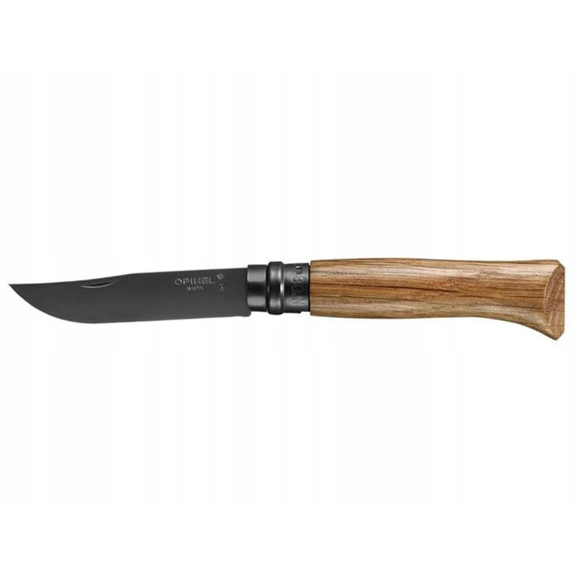 Opinel - Couteau Pliant No 8 Black Oak Couteau De Poche Bois De Chêne Lame Noire - Couteau - Noir - Taille Unique - Decathlon