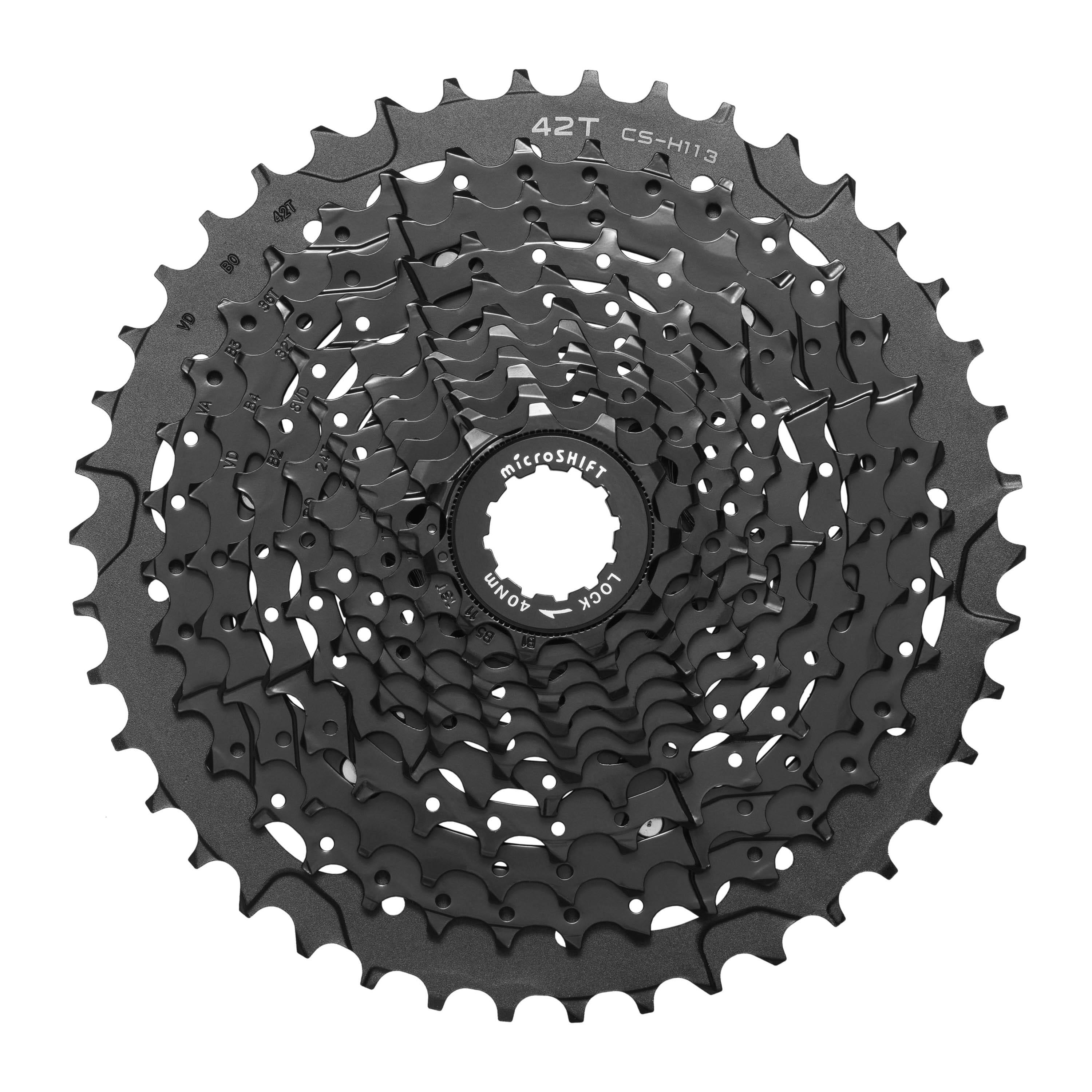 MICROSHIFT XLE MTB Cassette, 11sp, 11-42T, Nickel
