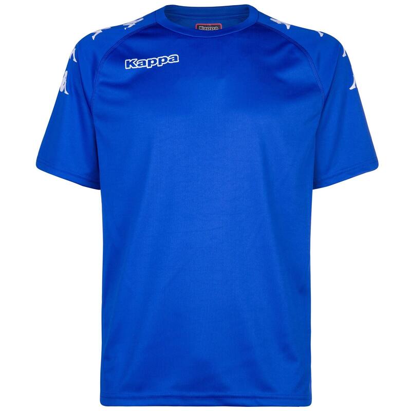 kappa t-shirt da bambino in poliestere blu da calcio