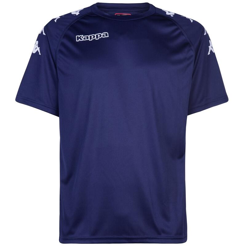 kappa t-shirt da bambino in poliestere blu da calcio