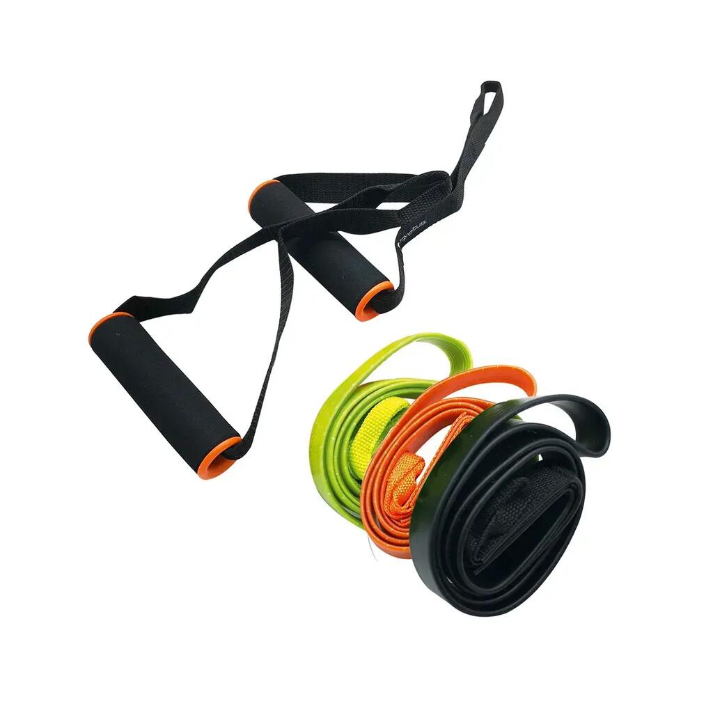 Sveltus Tube Set - 180 cm, 3 Resistances (4/5/6 kg), removable handles