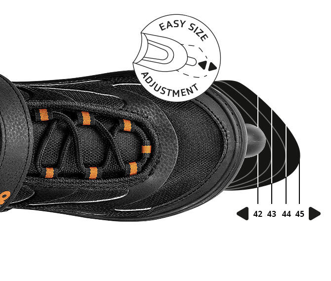 Patines fitness hombre regulables Movino Cruzer Two 4044 naranja 7/7