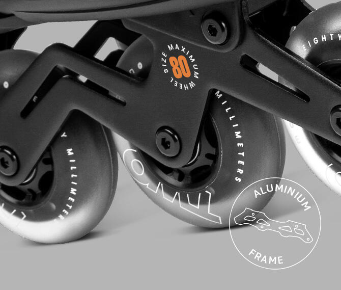 Patines fitness hombre regulables Movino Cruzer Two 4044 naranja 6/7