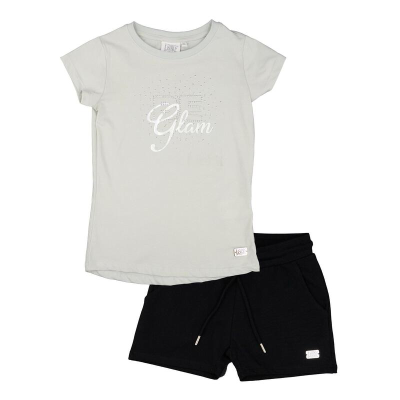 Conjunto completo para niña con camiseta Leone Be Glam y pantalón corto