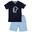 Complete katoenen kinderset met Leone Tie Dye t-shirt en short