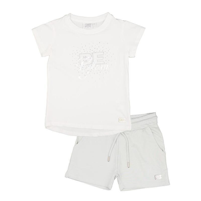 Complete set voor meisjes met Leone Be Glam t-shirt en shorts