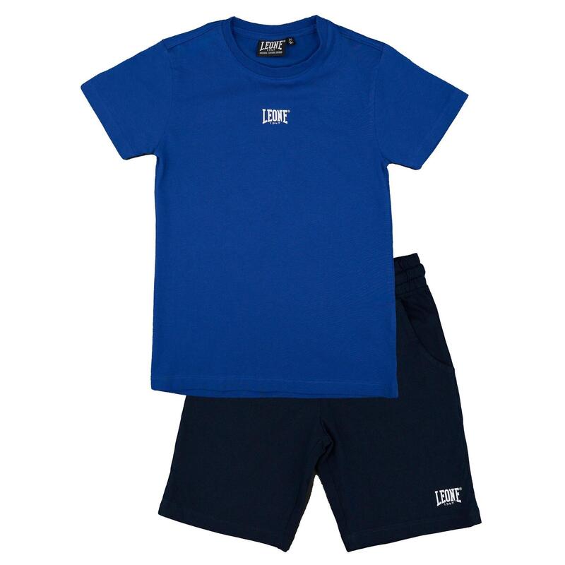 Complete katoenen kinderset met Leone Basic t-shirt en short