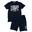 Set completo da bambino in cotone con t-shirt e pantaloncini Leone Vintage