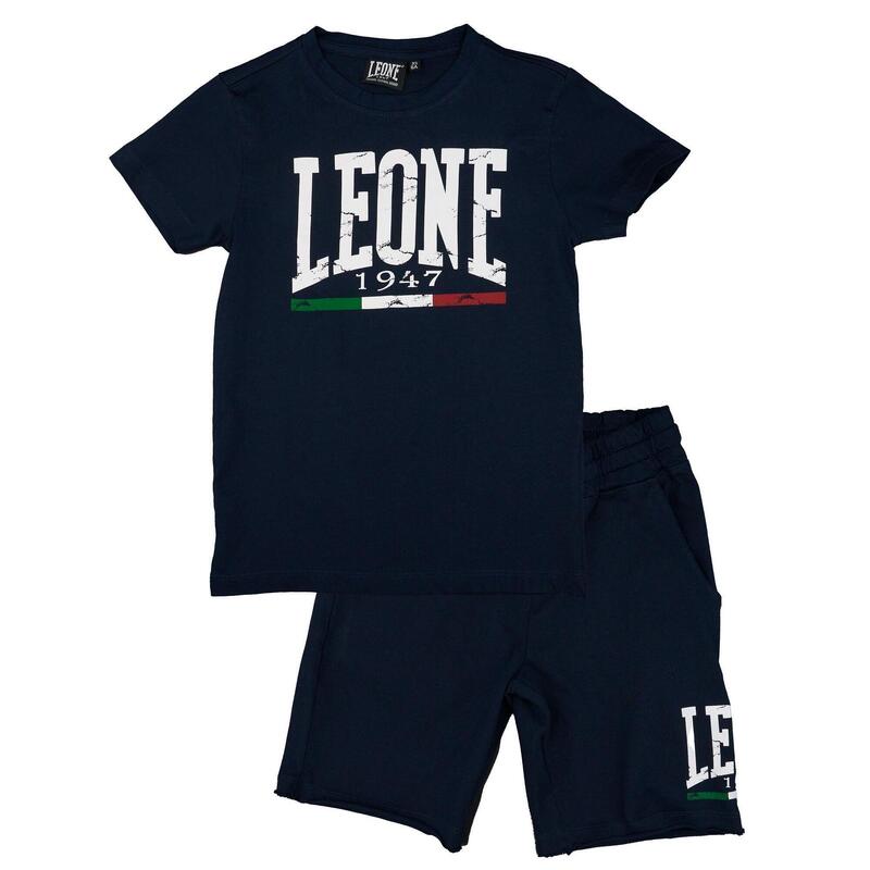 Conjunto infantil completo con camiseta y pantalón corto Leone Vintage