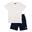 Set completo da bambino in cotone con t-shirt e pantaloncini Leone Timeless