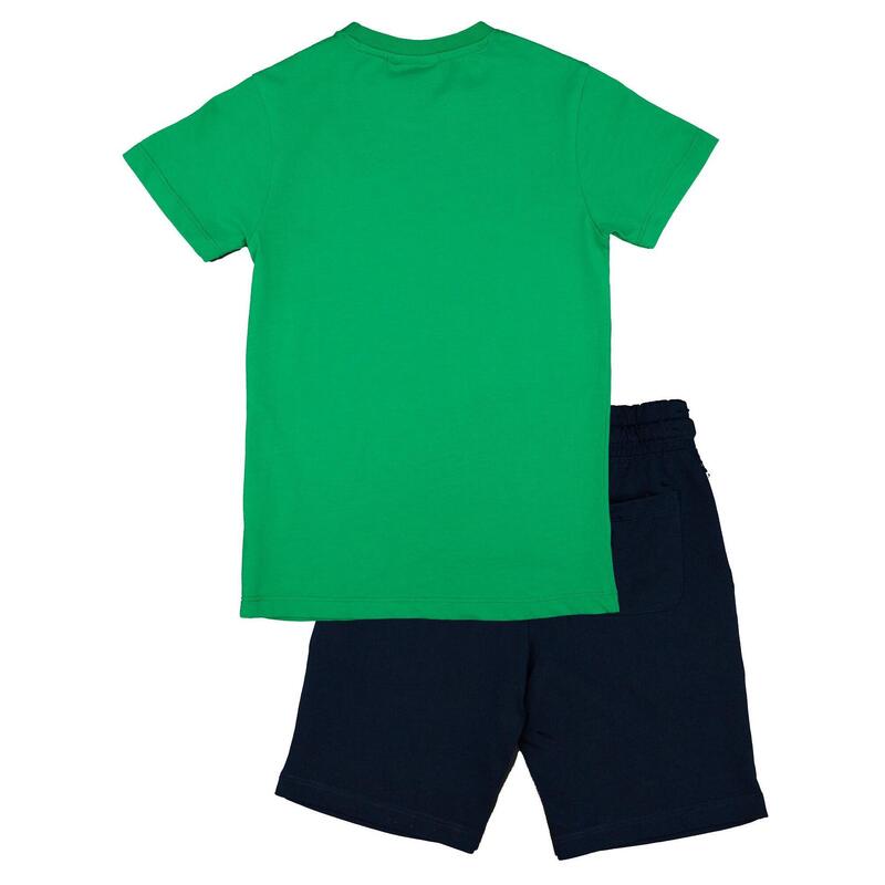 Set complet pentru copii din bumbac, cu tricou și pantaloni scurți Leone Basic
