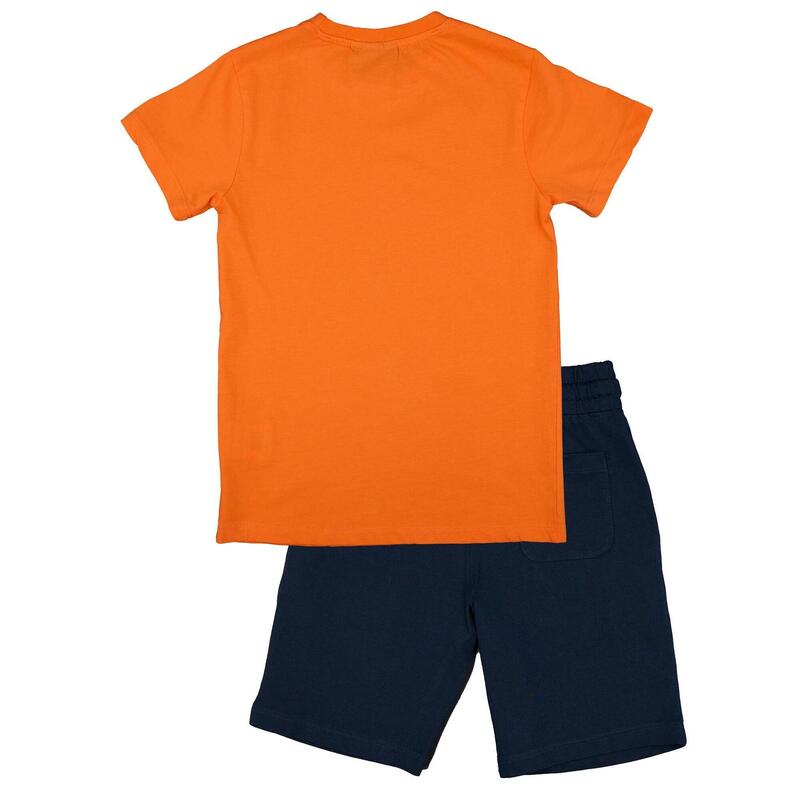 Set complet pentru copii din bumbac, cu tricou și pantaloni scurți Leone Basic