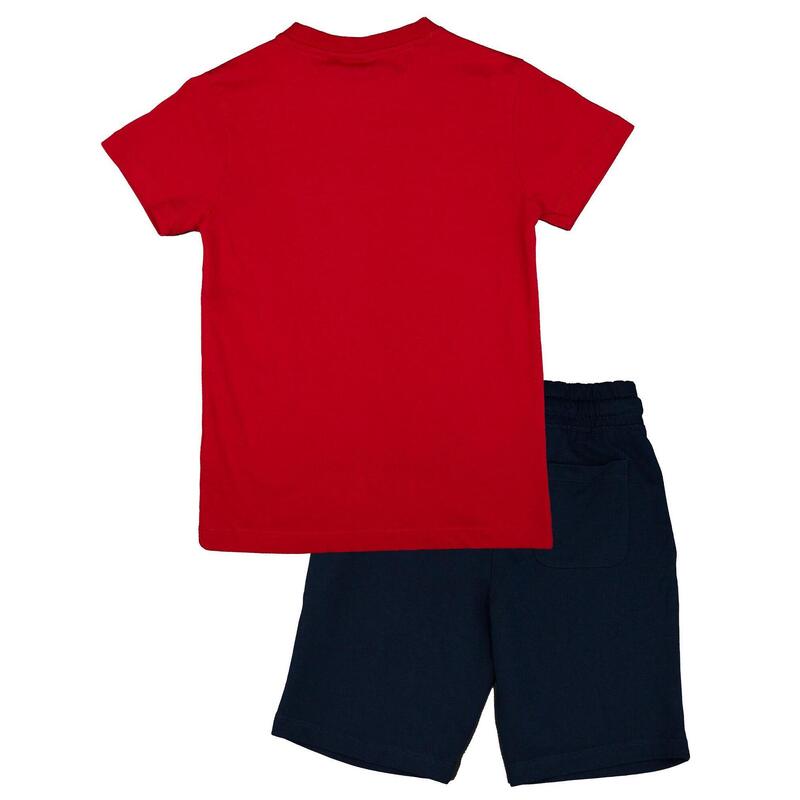 Set completo da bambino in cotone con t-shirt e pantaloncini Leone Basic