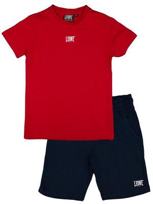 Complete katoenen kinderset met leone basic t-shirt en short