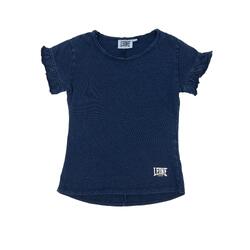 Leone Blauw katoenen T-shirt met korte mouwen voor meisjes