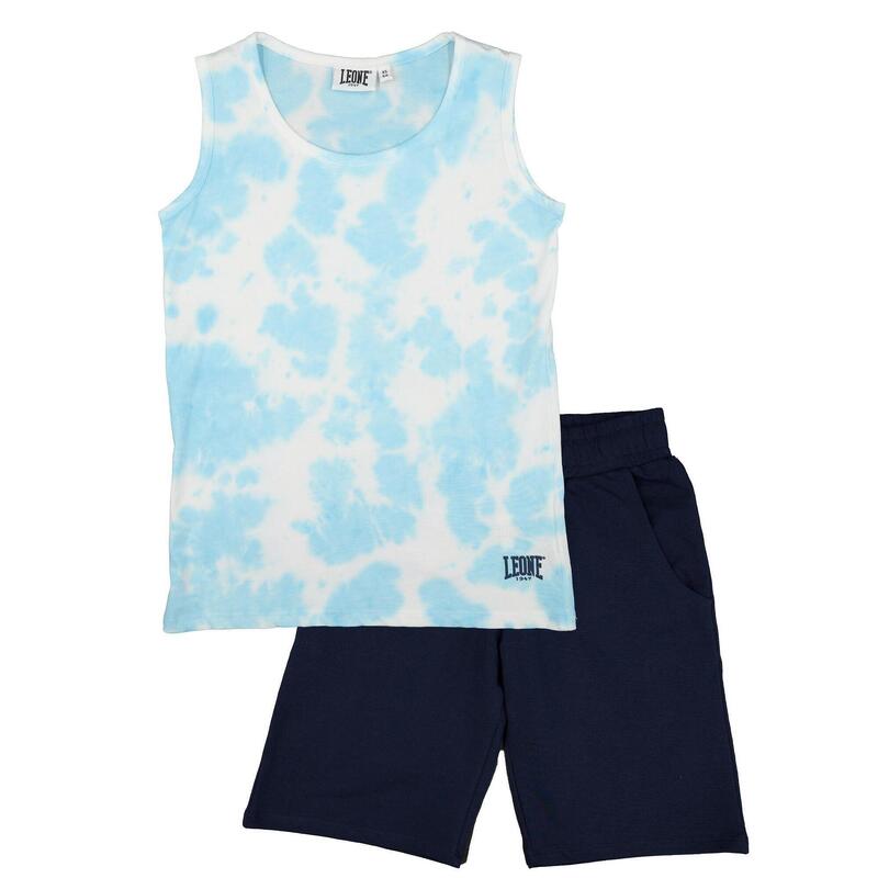 Leone Tie Dye katoenen tanktop en short voor jongens