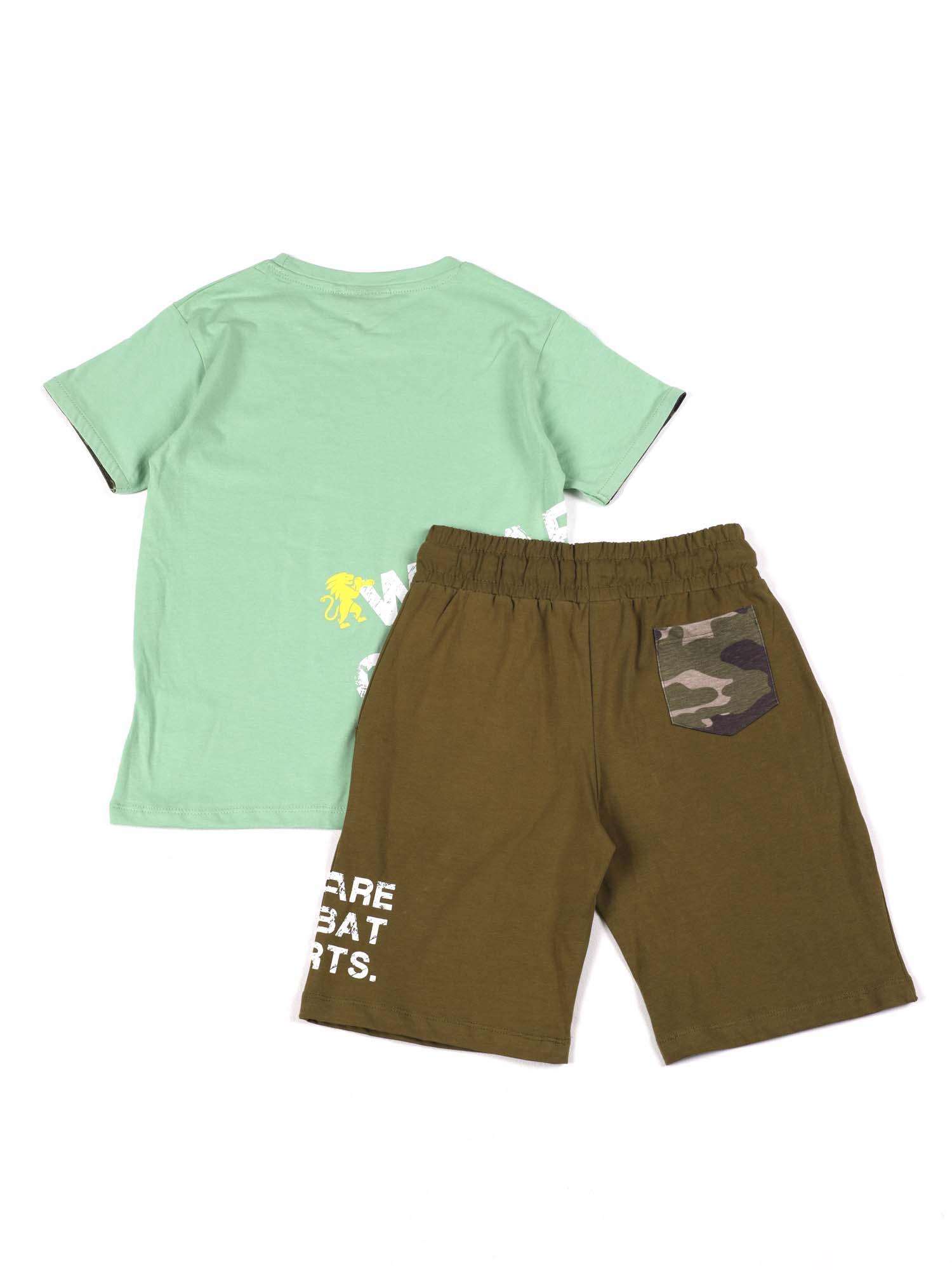 Ensemble coton enfant Leone 1947 Apparel t-shirt et short Camou 2/2