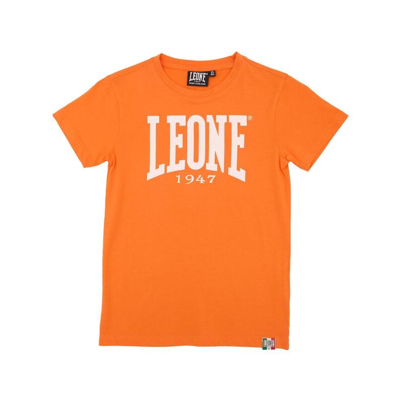 T-shirt maniche corte da bambino in cotone Leone Basic