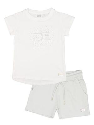 Complete set voor meisjes met leone be glam t-shirt en shorts
