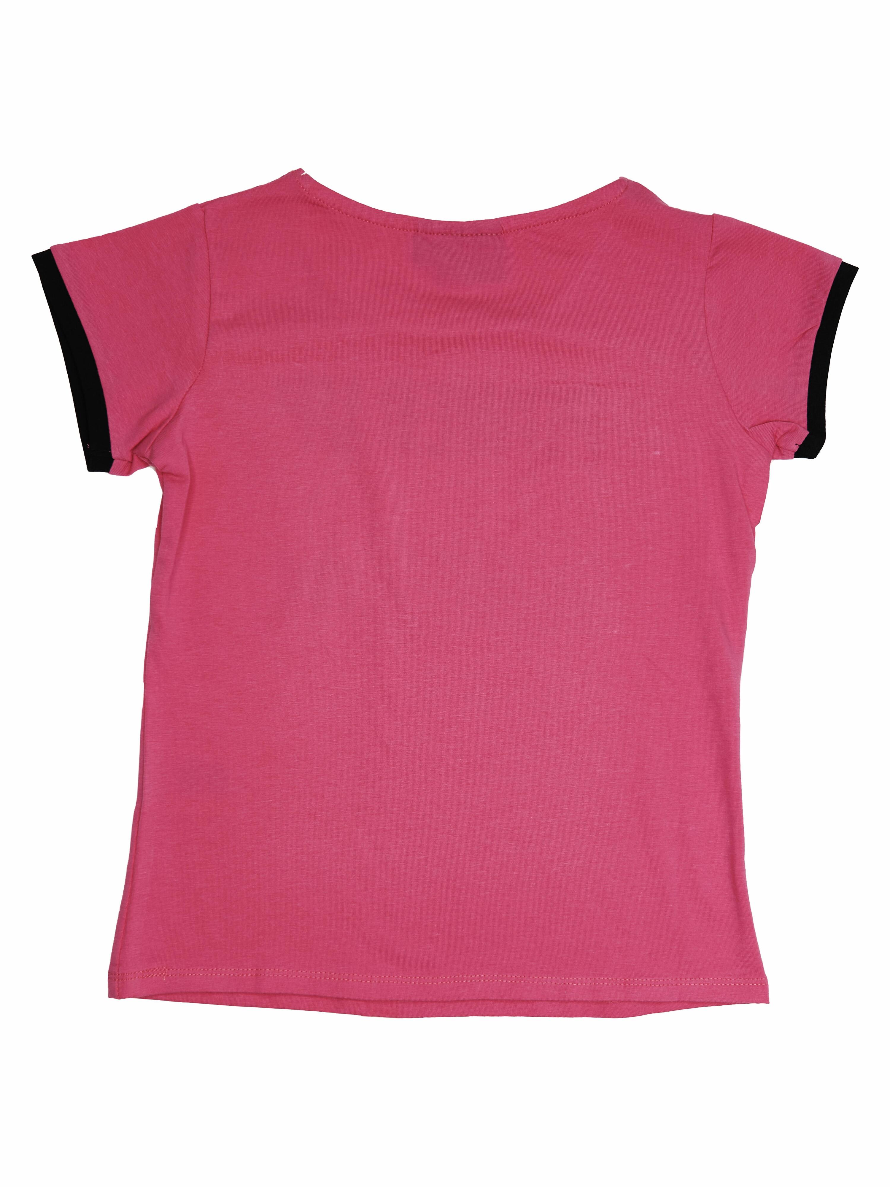 Camiseta feminina Power Up de manga curta com bordas contrastantes 2/4