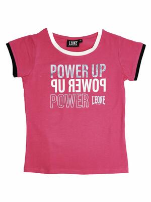 Power up meisjes t-shirt met korte mouwen en contrasterende randen