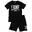 Set completo da bambino in cotone con t-shirt e pantaloncini Leone Vintage