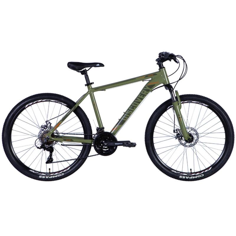 Bicicleta MTB Discovery Bastion Disc 26″, Aluminiu, 155-180 cm, 21 viteze, Kaki