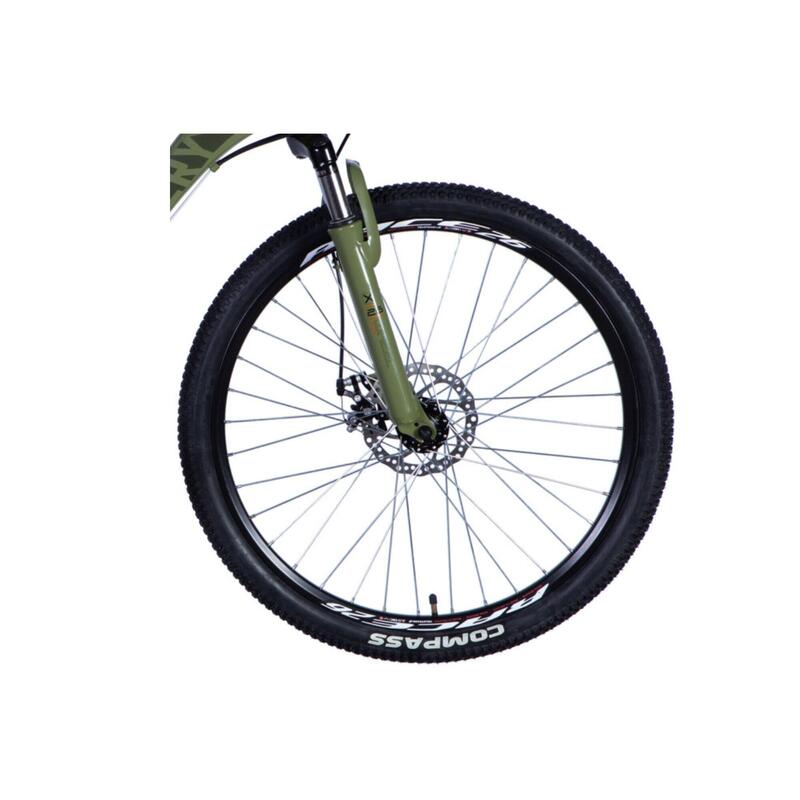 Kerékpár MTB Davi Bastion Disc 26″, Alumínium, 155-180 cm, 21 sebesség, Khaki