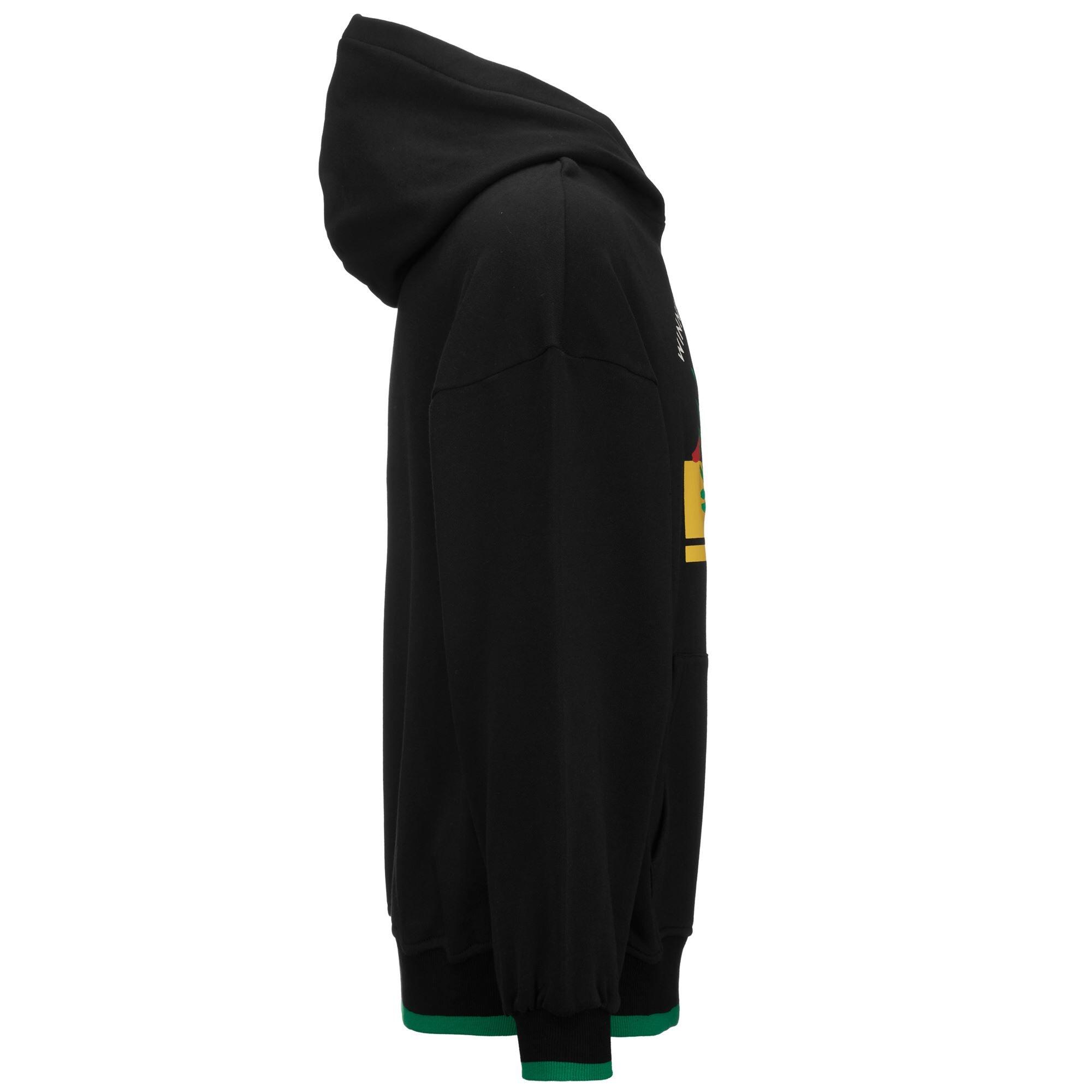 Felpa da uomo in cotone nero da sport street 2/5