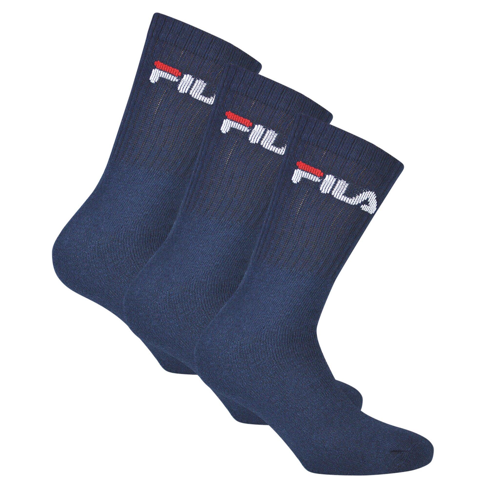Skarpetki Tenisowe Fila Crew Unisex - 3-Pack Navy Rozmiar 43-46