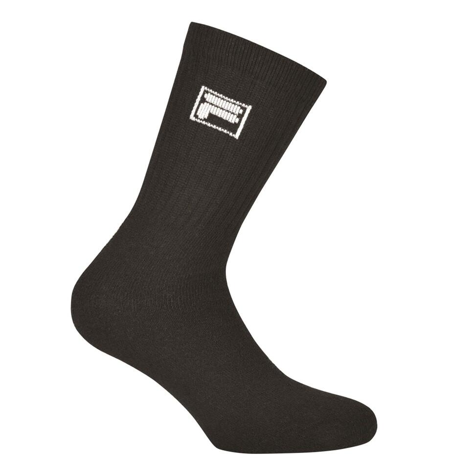 Skarpetki tenisowe unisex Fila Crew 3-pakowe czarne rozmiar 39-42