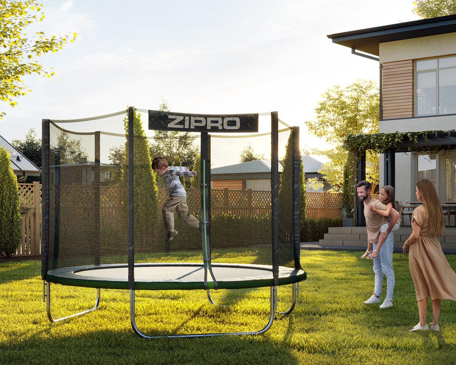 Second Life -Trampolina ogrodowa Zipro z siatką zewnętrzną 6FT 183cm- stan dobry 2/7