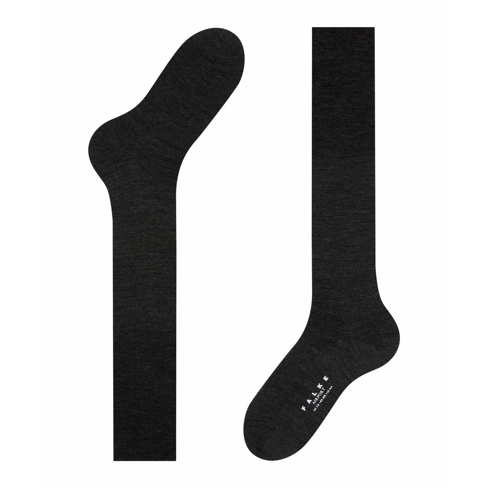 Airport heren kniekousen – Anthracite melee – 45-46 3/5