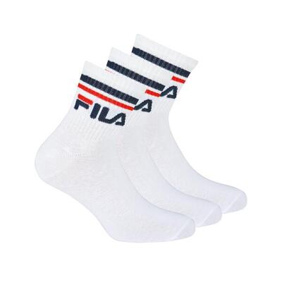 Fila unisex kwart sokken 3-pack wit maat 35-38