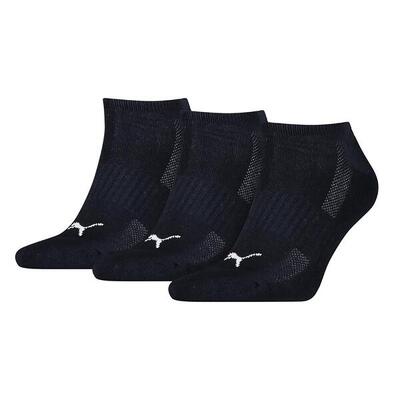 Sokken puma cushioned sneaker trainer 3 pack, zwart, uniseks
