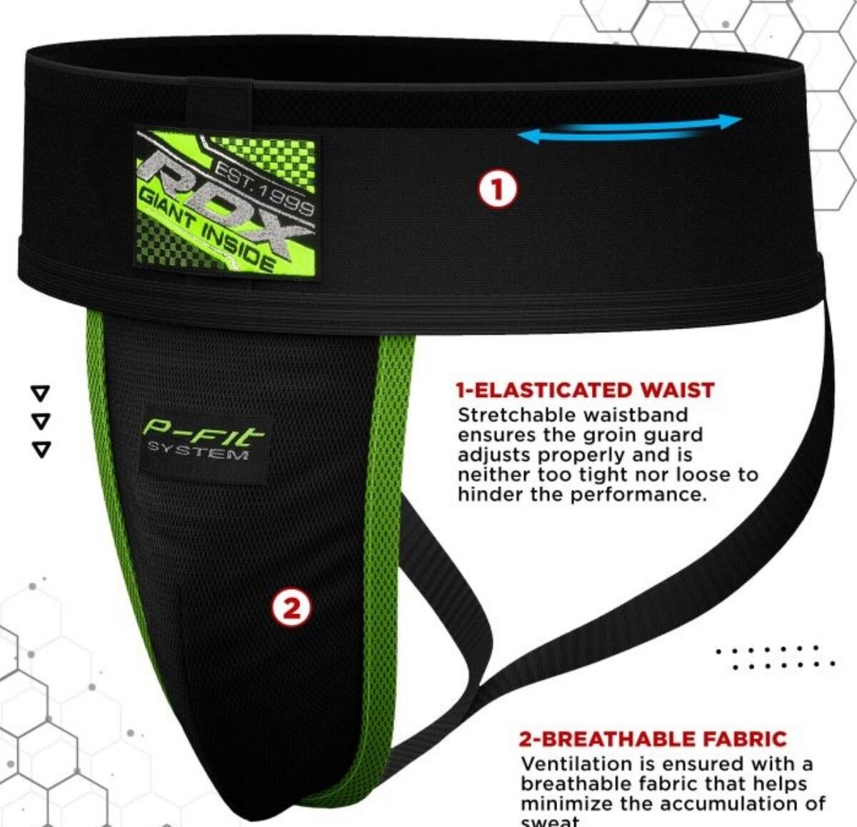 Protector de ingle H1+ con copa de gel - Negro | Tamaño: L 5/6