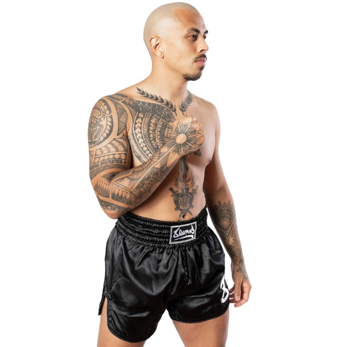 Pantaloncini Muay Thai 8Weapons Strike – Nero/Bianco – L 7/7