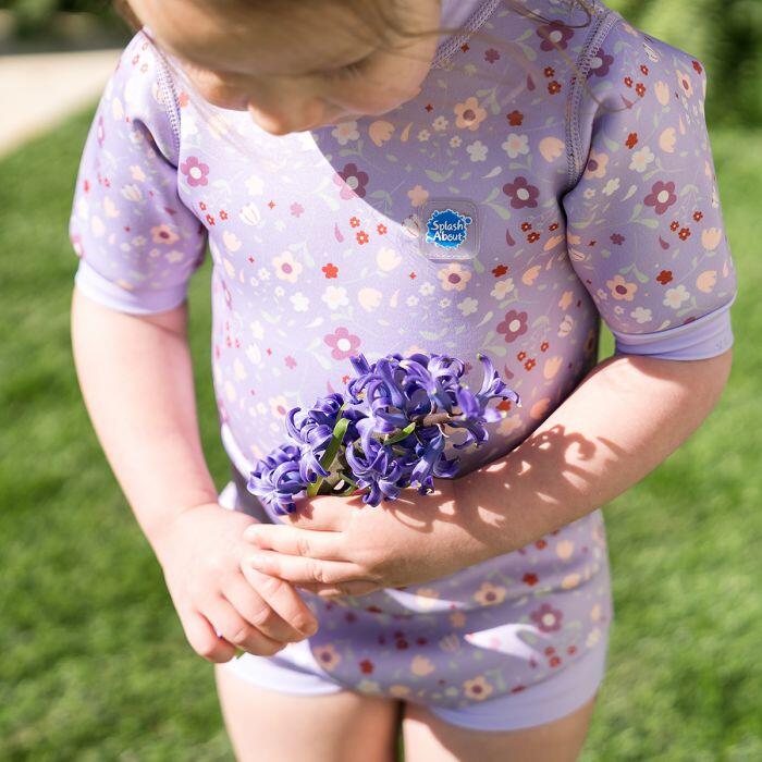 Pianka do pływania dziecięca Splash About Happy Nappy 1 mm lilac spring 3/5