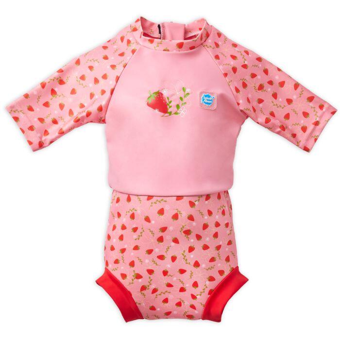SPLASH ABOUT Splash About Happy Nappy Sunsuit, Strawberry Field