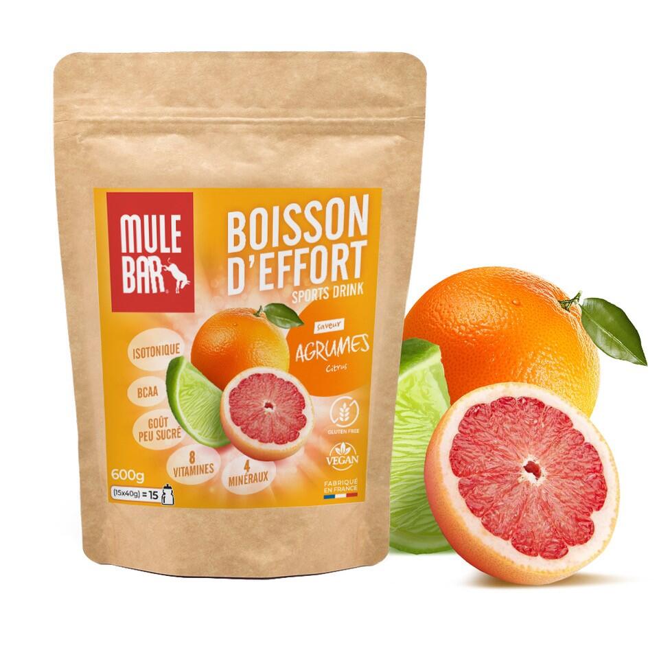 Mulebar - Boisson Énergétique De L'Effort - Isotonique - Mulebar - Agrumes - 600g - Préparation Énergétique Poudre - 600 G - Decathlon