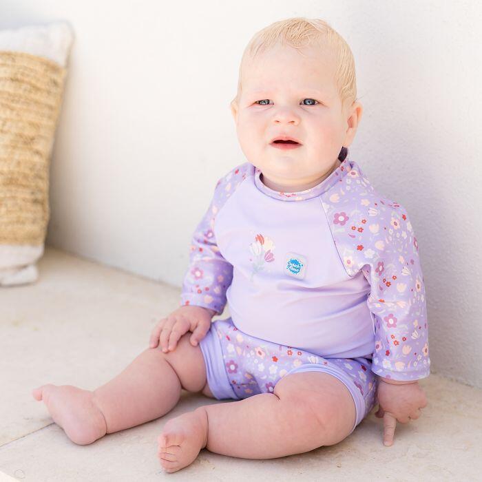 Splash About Happy Nappy Sunsuit, Lilac Spring 2/5