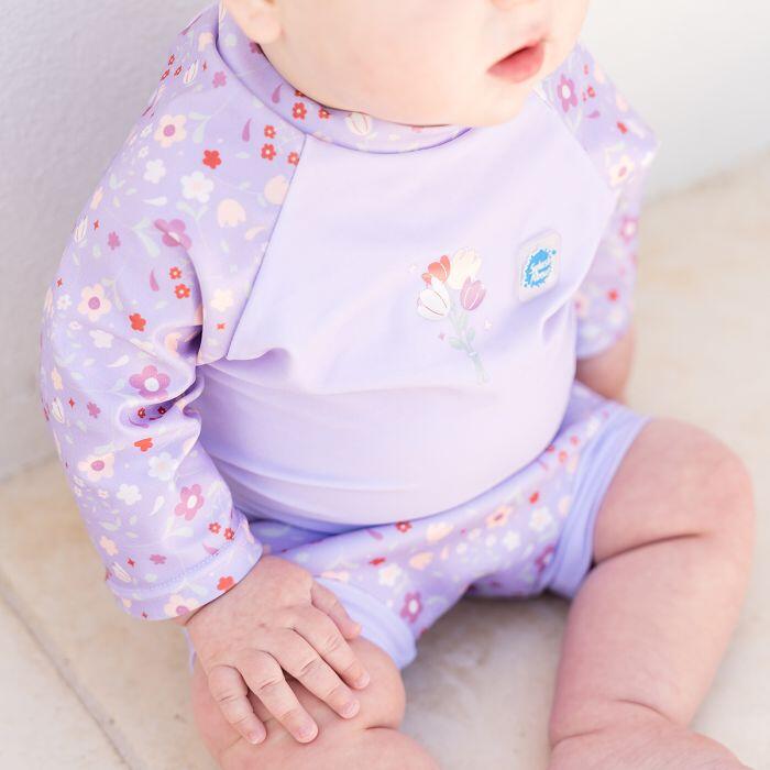 Splash About Happy Nappy Sunsuit, Lilac Spring 4/5