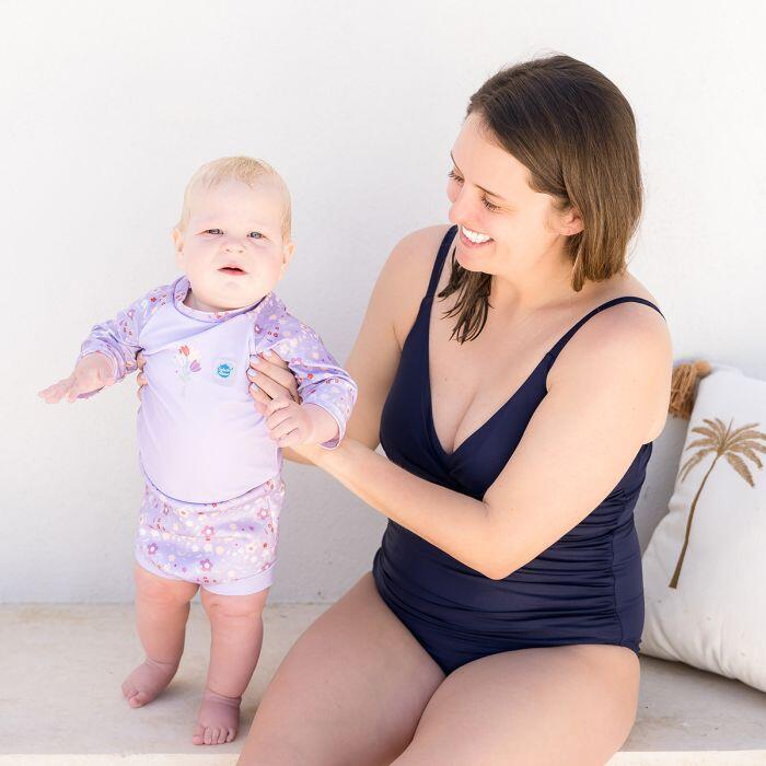 Splash About Happy Nappy Sunsuit, Lilac Spring 3/5