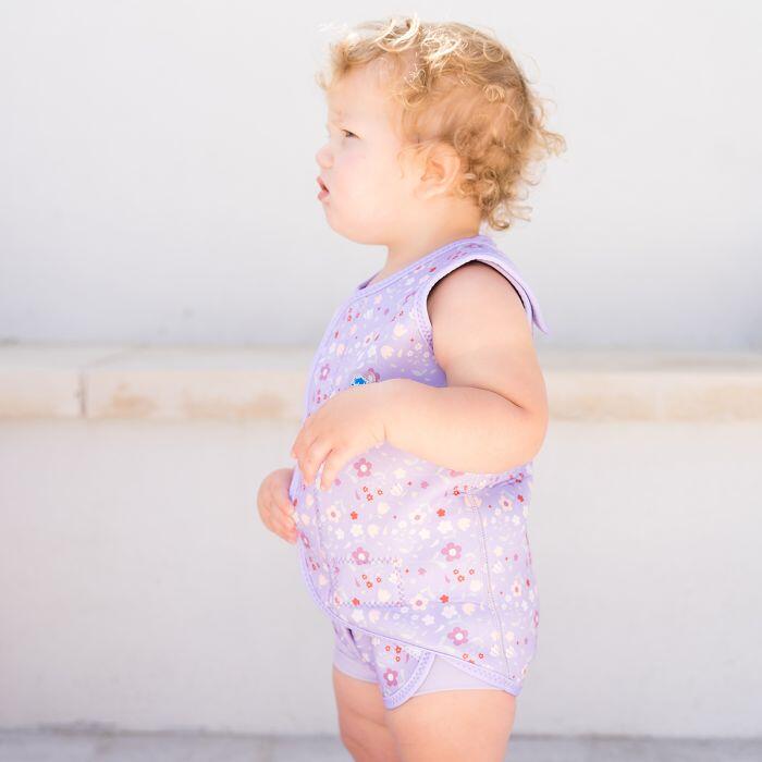 Pianka do pływania dziecięca Splash About Baby Wrap 2 mm lilac spring 3/5