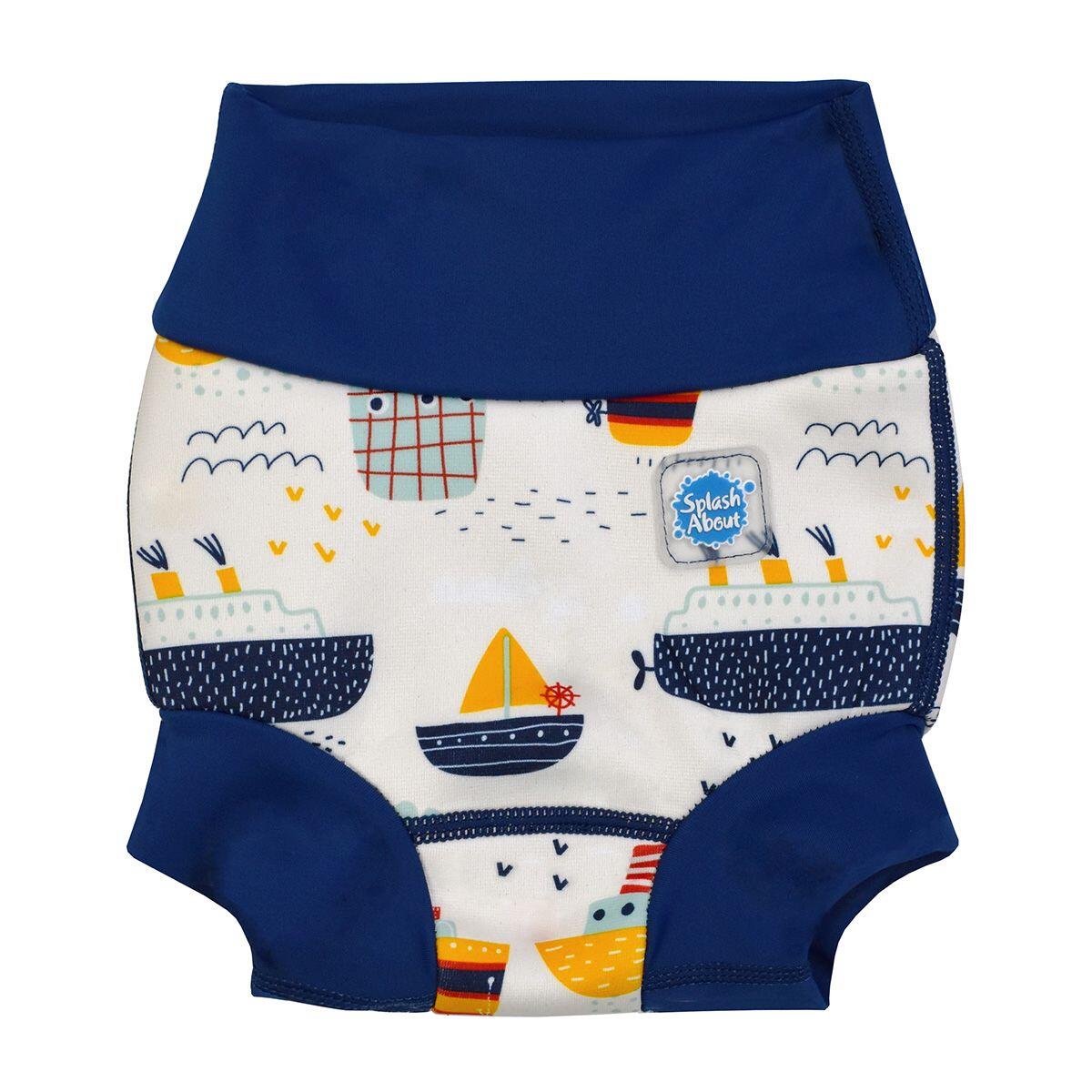 Splash About Happy Nappy Duo Reusable Swim Nappy, White Birds SPLASH