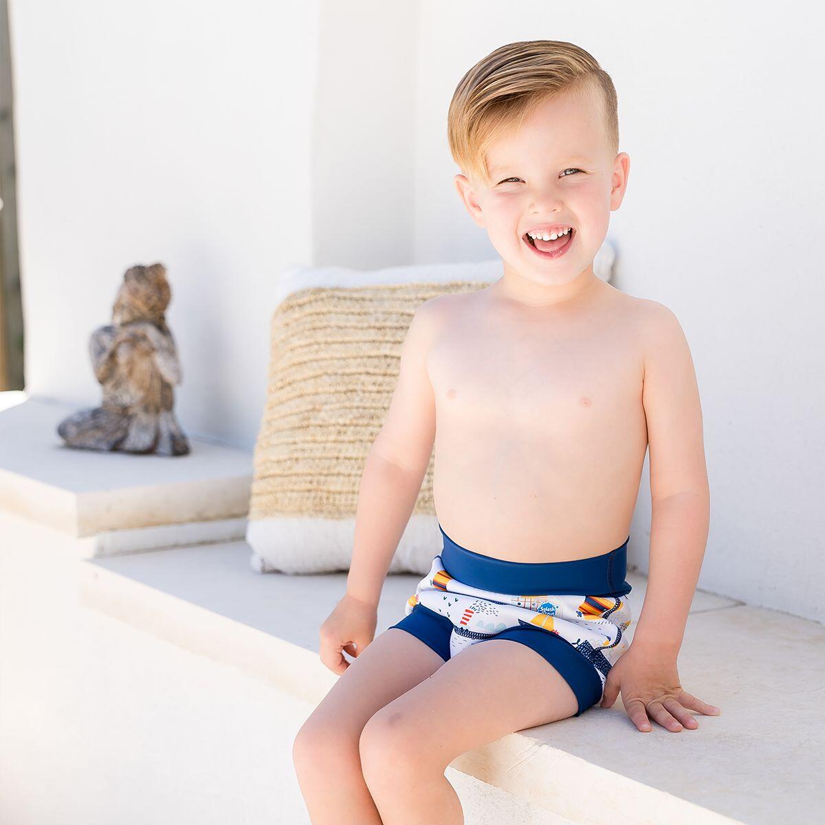 Splash About Happy Nappy Reusable Swim Nappy, Tug Boats 5/7