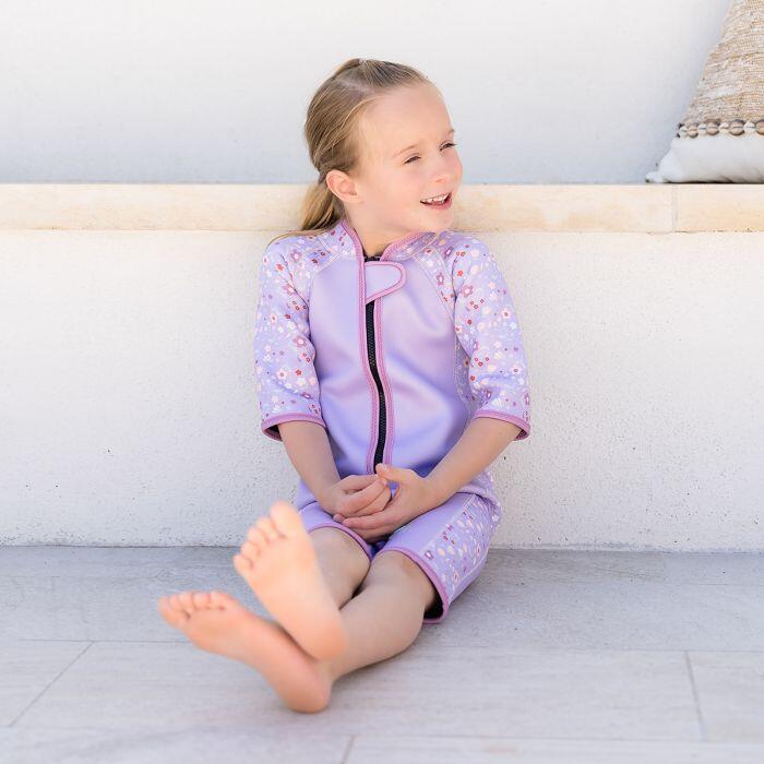 Splash About Kids Shorty Wetsuit, Lilac Spring 3/5